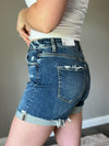 Distressed Denim Shorts