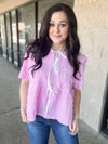 Pink Bow Blouse Top