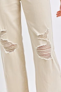Judy Blue Full Size High Waist Distressed Wide Leg Jeans ONLINE EXCLUSIVE