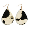 Cow Print Leather Earrings