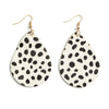 Animal Print Leather Earrings