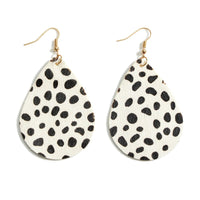 Animal Print Leather Earrings