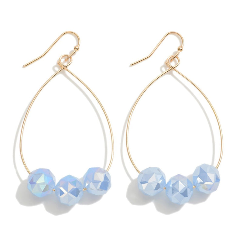 Sky Blue Dainty Beaded Earring