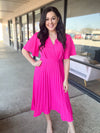 Bloom With Grace Pink Midi Dress
