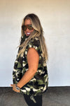 Camo Linden Sherpa Vest Jacket | PRE ORDER Arrives End Of Nov