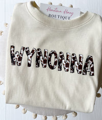 Cow Print Personalized Name Kids Graphic Tee | Tshirt Bar