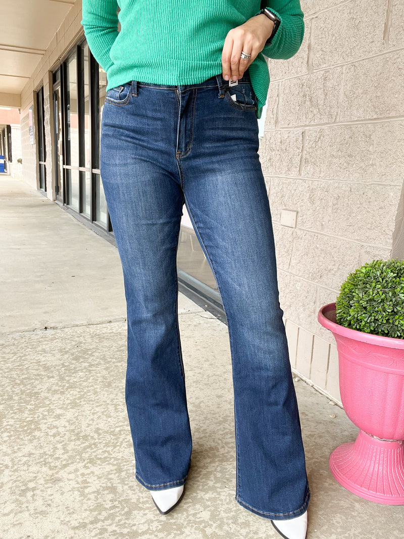 Judy Blue Dark Wash High Waist Flare Fit Jeans
