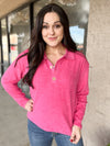 Pink Soft Feel Collar Pullover Sweater Top