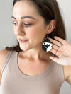 Cow Print Leather Earrings