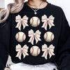 Baseballs & Bows Graphic Tee | Build Your Own Tshirt Bar