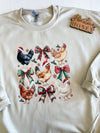 Christmas Chickens & Bows Graphic Tee | Build Your Own Tshirt Bar