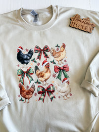Christmas Chickens & Bows Graphic Tee | Build Your Own Tshirt Bar