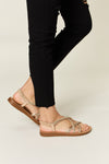 Forever Link Rhinestone Crisscross Flat Sandals ONLINE EXCLUSIVE