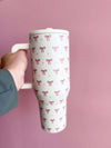 Dainty Pink Bows 40oz Spill Free Tumbler