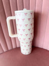 Dainty Pink Bows 40oz Spill Free Tumbler