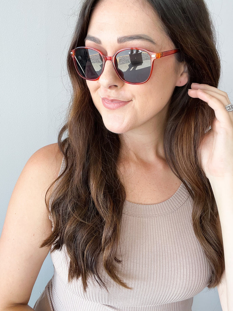 Sunny Days Sunglasses / Brown Orange