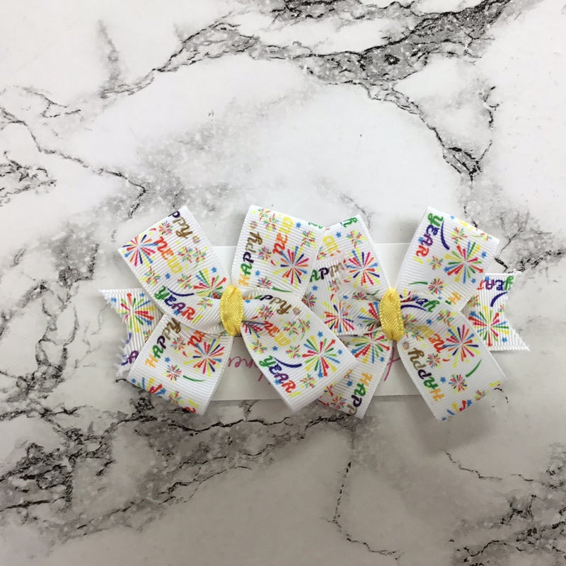 Happy Birthday Clip Hairbow Set