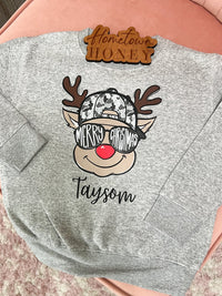 Boy Camo Reindeer Personalized Kids Graphic Tee | Build Your Own Tshirt Bar