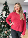 Red Soft Feel Sweater Top