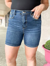Judy Blue Tummy Control Dark Wash Shorts