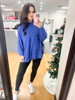 Blue Oversized Soft Feel Sweater Top