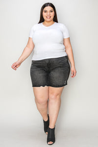 Judy Blue Full Size High Waist Tummy Control Denim Shorts ONLINE EXCLUSIVE