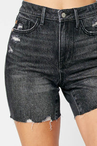 Judy Blue Full Size High Waist Tummy Control Denim Shorts ONLINE EXCLUSIVE