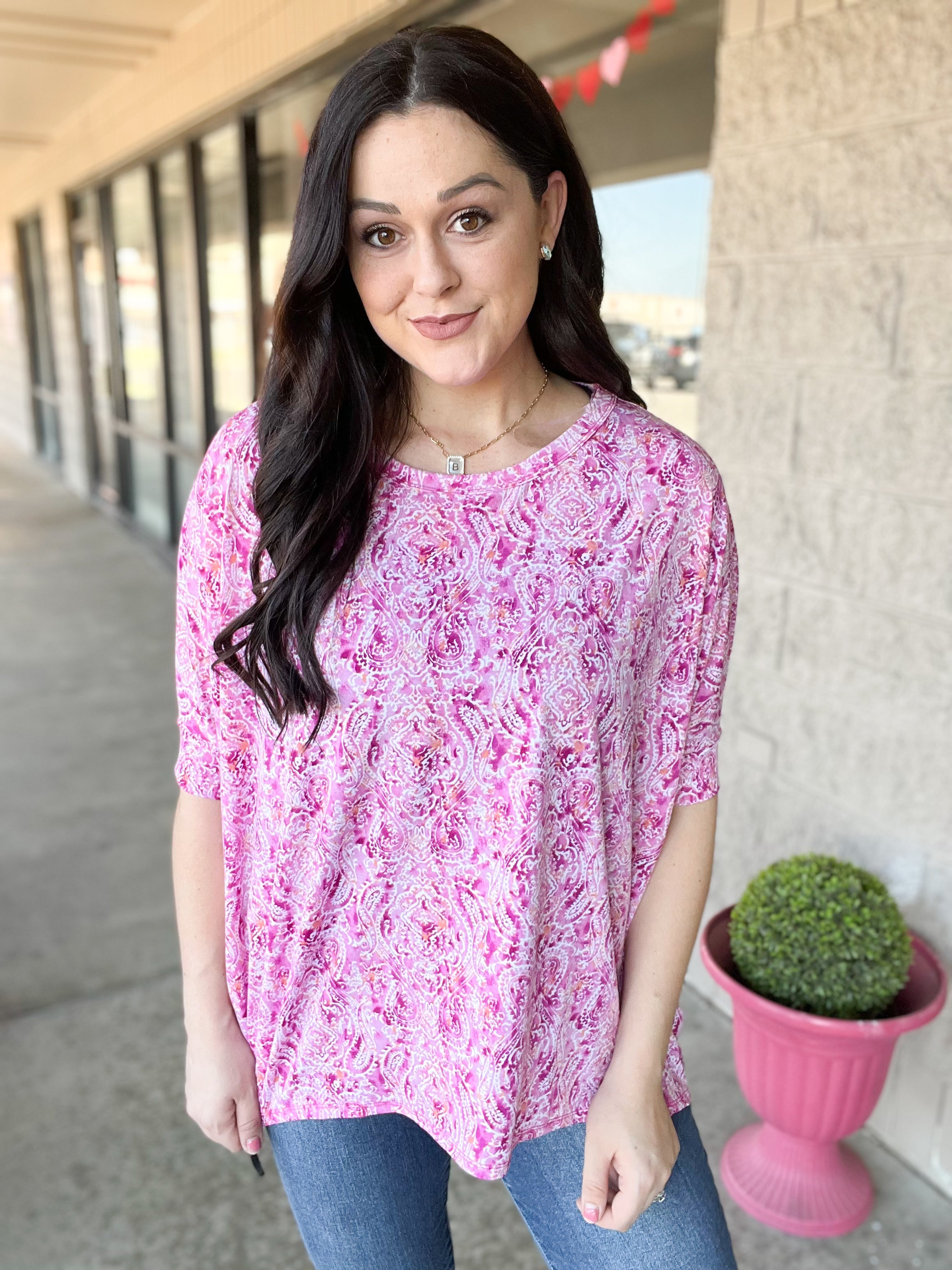 Bailey Pink Floral Tunic Top
