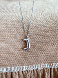 Silver Initial Bubble Necklaces