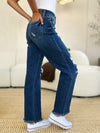 Judy Blue Full Size Mid Rise Distressed Raw Hem Jeans ONLINE EXCLUSIVE