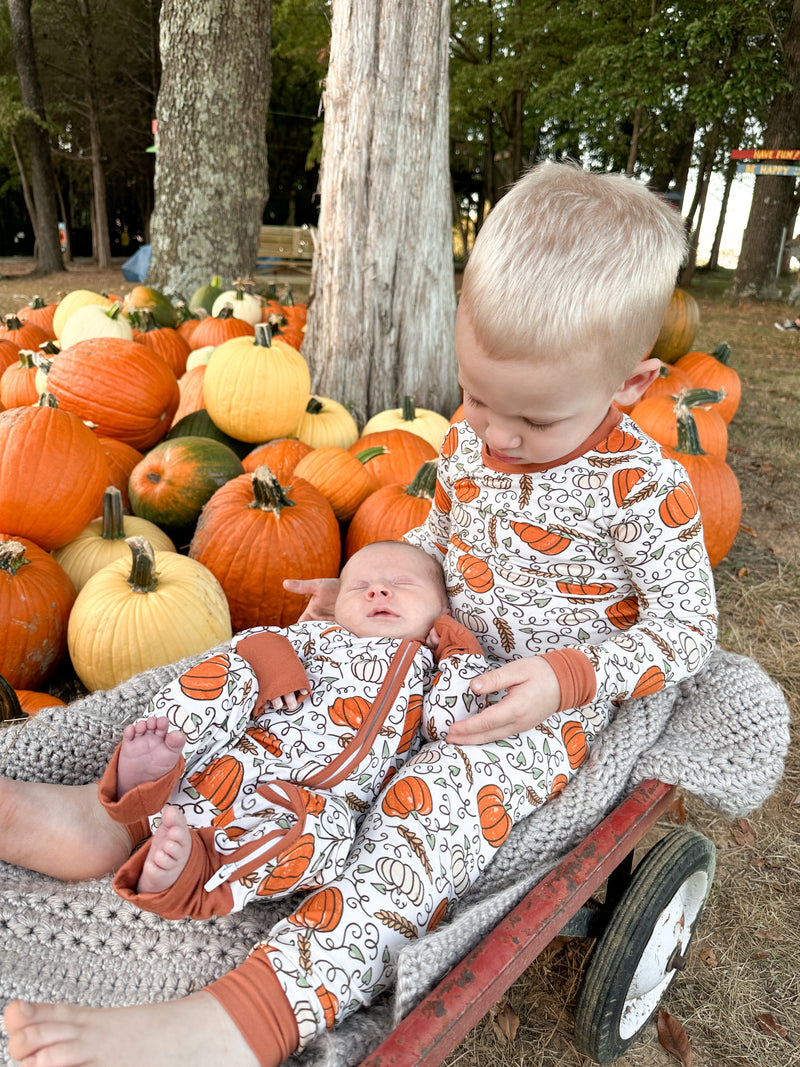 Pumpkin Harvest One Piece Bamboo Pajamas