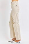 Judy Blue Full Size High Waist Distressed Wide Leg Jeans ONLINE EXCLUSIVE