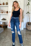 Judy Blue High Waist Rigid Magic Heavy Destroy Straight Jeans ONLINE EXCLUSIVE