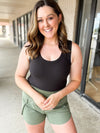 Black Soft Ribbed Tank Top