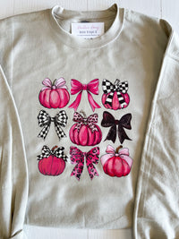 Pink Pumpkins & Bows Graphic Tee | Tshirt Bar