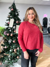 Red Soft Feel Sweater Top