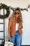Camel Linden Sherpa Vest Jacket | PRE ORDER Arrives End Of Nov