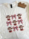 Highland Cows & Bows Graphic Tee | Build Your Own Tshirt Bar