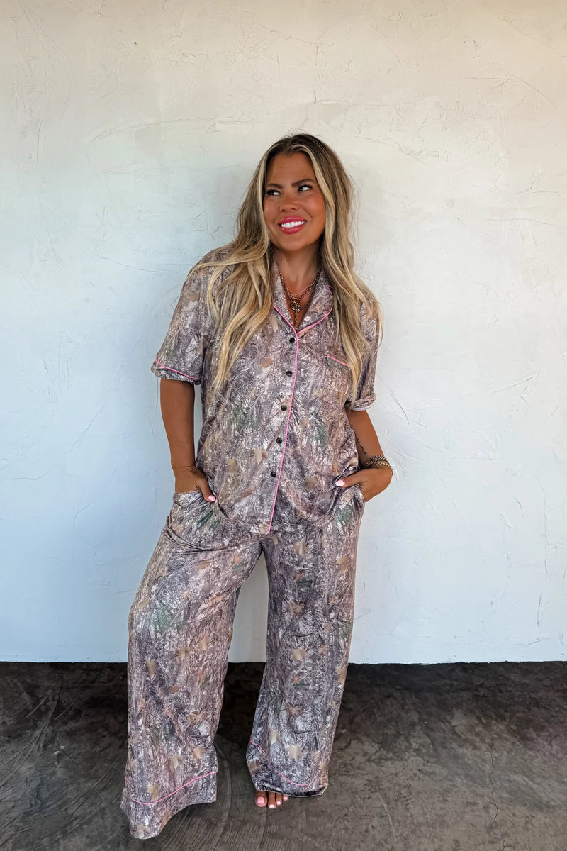 Camo Cabin Cozy PJ Set | PRE ORDER Arrives End Of Nov