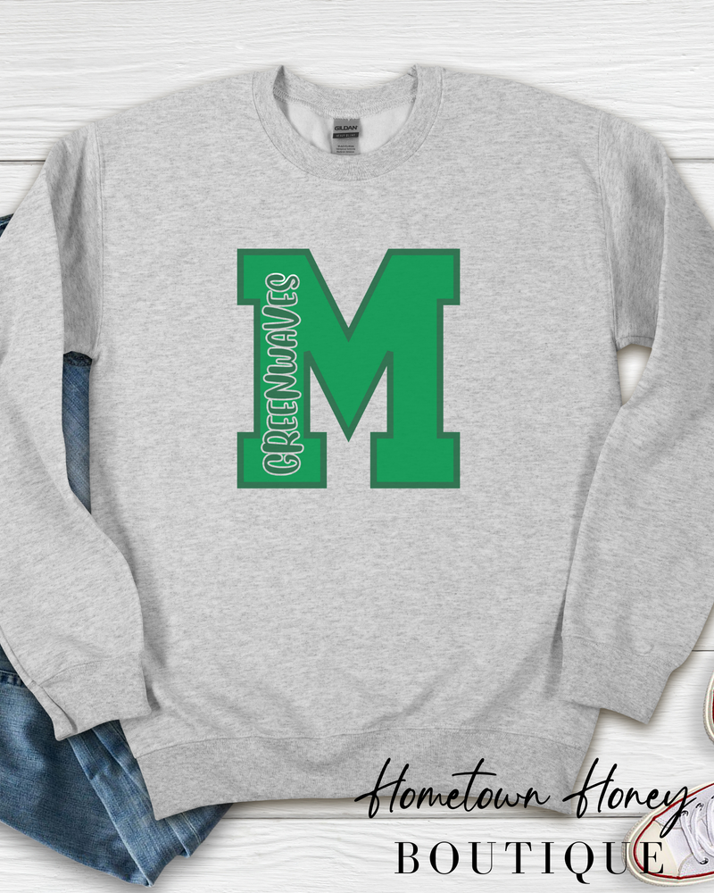 Meade County Greenwaves Sweatshirt Graphic Tee / In Stock