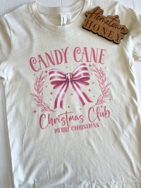 Candy Cane Christmas Club Graphic Tee | Build Your Own Tshirt Bar