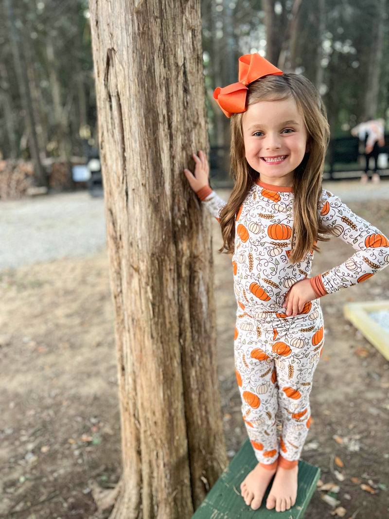 Pumpkin Harvest Two Piece Bamboo Pajamas