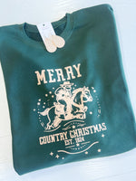 Merry Country Christmas Sweatshirt Graphic Tee