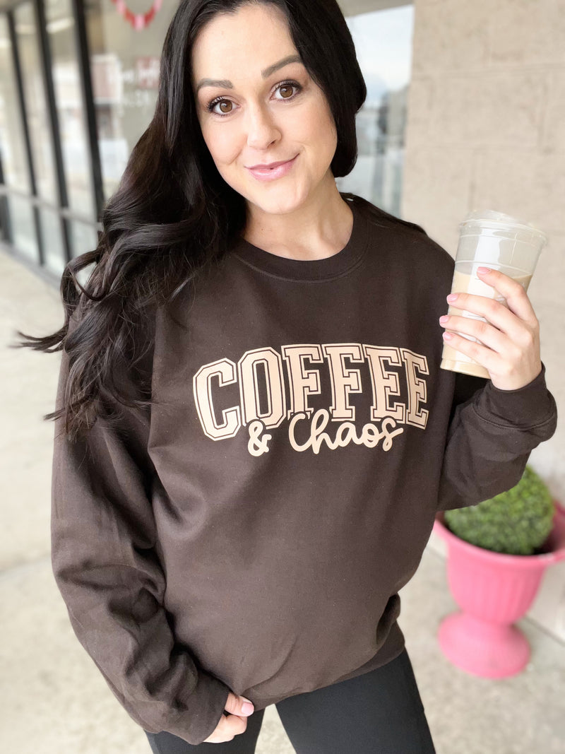 Coffee & Chaos Sweatshirt Graphic Tee