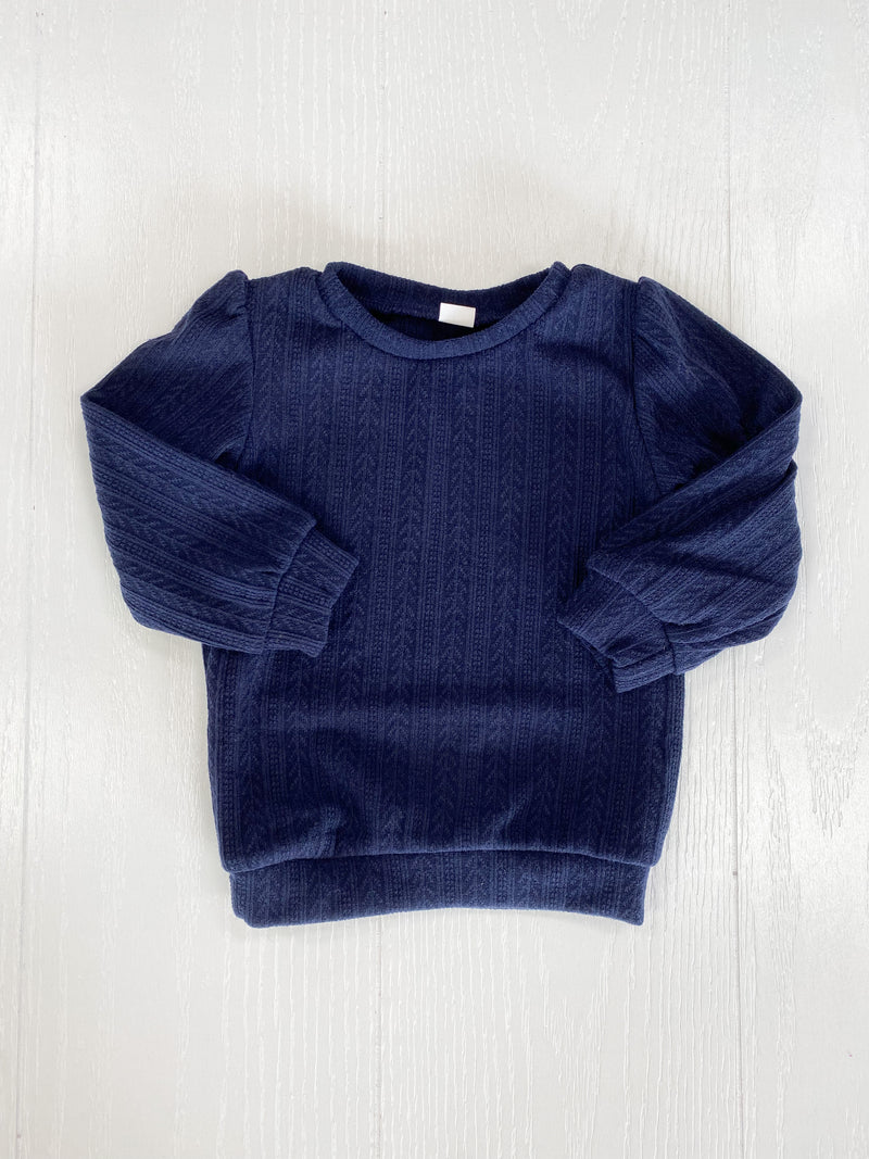 Girls Navy Pullover Sweater
