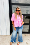 Pink Bow Blouse Top