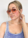 Malibu Aviator Sunglasses | Gold Frame & Rose Gold Lens