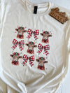 Highland Cows & Bows Graphic Tee | Build Your Own Tshirt Bar