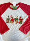 Christmas Latte Raglan Graphic Tee