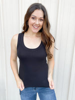 Black Soft Ribbed Tank Top